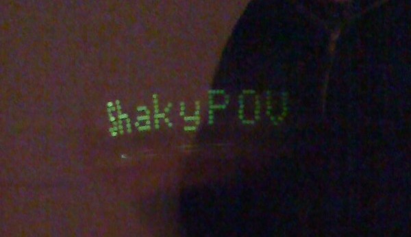 ShakyPOV in action (crappy photo care of my iPhone).